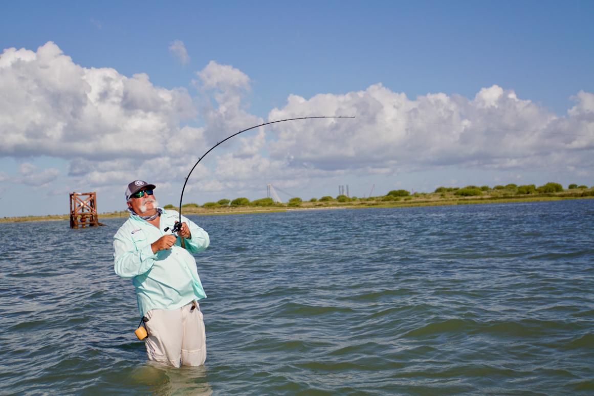 Mark Ray wadefishing Texas coast