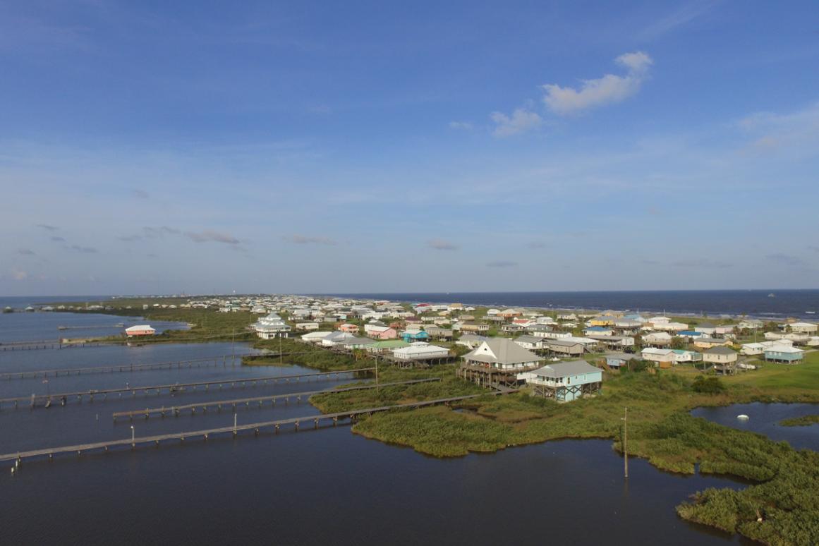 Waterfront homes along the Texas coast