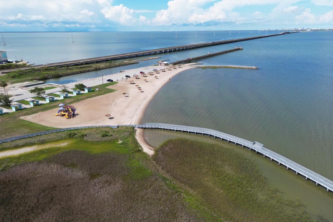 aerial view of Port Lavaca beach 